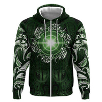 New Zealand Matariki Tupuarangi Hoodie Maori Moko Green Galaxy