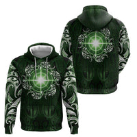 New Zealand Matariki Tupuarangi Hoodie Maori Moko Green Galaxy