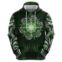 New Zealand Matariki Tupuarangi Hoodie Maori Moko Green Galaxy
