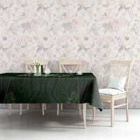 New Zealand Matariki Tupuarangi Tablecloth Maori Moko Green Galaxy