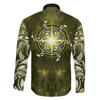 New Zealand Matariki Hiwaiterangi Family Matching Tank Maxi Dress and Hawaiian Shirt Maori Moko Yellow Galaxy