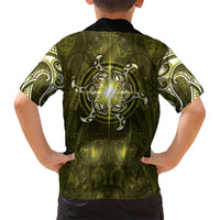 New Zealand Matariki Hiwaiterangi Hawaiian Shirt Maori Moko Yellow Galaxy