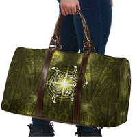New Zealand Matariki Hiwaiterangi Travel Bag Maori Moko Yellow Galaxy