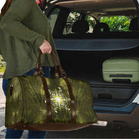 New Zealand Matariki Hiwaiterangi Travel Bag Maori Moko Yellow Galaxy