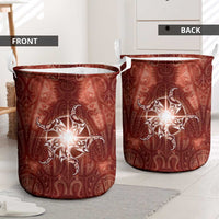 New Zealand Matariki Pohutukawa Laundry Basket Maori Moko Red Galaxy LT05 - Polynesian Pride