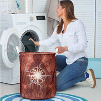 New Zealand Matariki Pohutukawa Laundry Basket Maori Moko Red Galaxy LT05 - Polynesian Pride