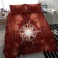 New Zealand Matariki Pohutukawa Bedding Set Maori Moko Red Galaxy LT05 - Polynesian Pride