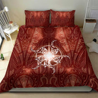 New Zealand Matariki Pohutukawa Bedding Set Maori Moko Red Galaxy LT05 - Polynesian Pride