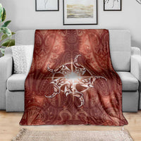 New Zealand Matariki Pohutukawa Blanket Maori Moko Red Galaxy LT05 - Polynesian Pride