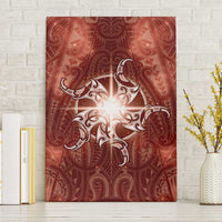 New Zealand Matariki Pohutukawa Canvas Wall Art Maori Moko Red Galaxy LT05 Without Frame Red - Polynesian Pride