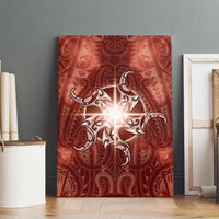 New Zealand Matariki Pohutukawa Canvas Wall Art Maori Moko Red Galaxy LT05 - Polynesian Pride