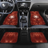 New Zealand Matariki Pohutukawa Car Mats Maori Moko Red Galaxy LT05 Set 4pcs Red - Polynesian Pride