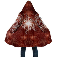New Zealand Matariki Pohutukawa Cloak Maori Moko Red Galaxy LT05 Unisex Red - Polynesian Pride