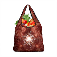 New Zealand Matariki Pohutukawa Grocery Bag Maori Moko Red Galaxy LT05 1-pack One Size Red - Polynesian Pride