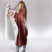 New Zealand Matariki Pohutukawa Hooded Blanket Maori Moko Red Galaxy LT05 - Polynesian Pride