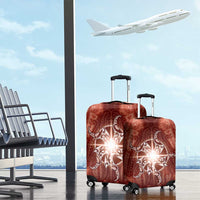 New Zealand Matariki Pohutukawa Luggage Cover Maori Moko Red Galaxy LT05 - Polynesian Pride