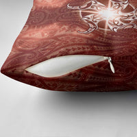 New Zealand Matariki Pohutukawa Pillow Cover Maori Moko Red Galaxy LT05 - Polynesian Pride