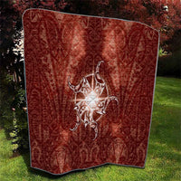 New Zealand Matariki Pohutukawa Quilt Maori Moko Red Galaxy LT05 - Polynesian Pride