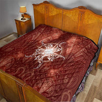 New Zealand Matariki Pohutukawa Quilt Maori Moko Red Galaxy LT05 - Polynesian Pride