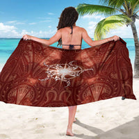 New Zealand Matariki Pohutukawa Sarong Maori Moko Red Galaxy LT05 - Polynesian Pride