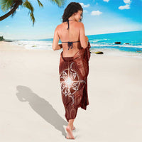 New Zealand Matariki Pohutukawa Sarong Maori Moko Red Galaxy LT05 - Polynesian Pride