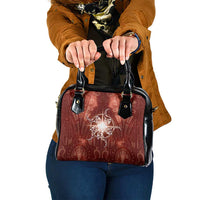 New Zealand Matariki Pohutukawa Shoulder Handbag Maori Moko Red Galaxy LT05 One Size Red - Polynesian Pride