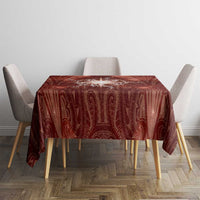 New Zealand Matariki Pohutukawa Tablecloth Maori Moko Red Galaxy LT05 - Polynesian Pride
