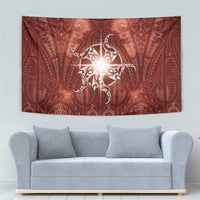 New Zealand Matariki Pohutukawa Tapestry Maori Moko Red Galaxy LT05 - Polynesian Pride