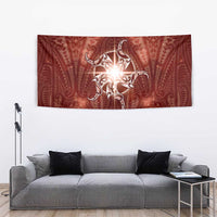 New Zealand Matariki Pohutukawa Tapestry Maori Moko Red Galaxy LT05 - Polynesian Pride