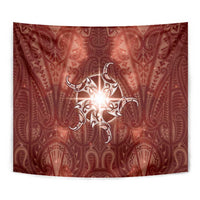 New Zealand Matariki Pohutukawa Tapestry Maori Moko Red Galaxy LT05 - Polynesian Pride
