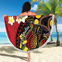 Papua New Guinea And Australia Aboriginal Beach Blanket Bird Of Paradise And Kangaroo Together LT05 - Polynesian Pride