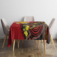 Papua New Guinea And Australia Aboriginal Tablecloth Bird Of Paradise And Kangaroo Together LT05 - Polynesian Pride