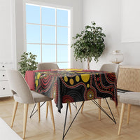 Papua New Guinea And Australia Aboriginal Tablecloth Bird Of Paradise And Kangaroo Together LT05 - Polynesian Pride