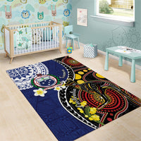 Samoa And Australia Together Area Rug Aboriginal Mix Polynesian