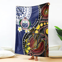 Samoa And Australia Together Blanket Aboriginal Mix Polynesian