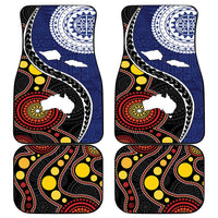 Samoa And Australia Together Car Mats Aboriginal Mix Polynesian