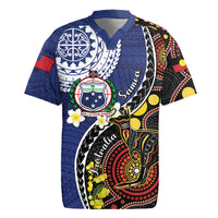 Samoa And Australia Together Rugby Jersey Aboriginal Mix Polynesian