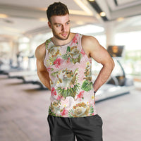 Hawaii Guinea Hula Pig Men Tank Top Funny Tropical Style LT05 Pink - Polynesian Pride