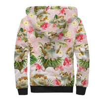 Hawaii Guinea Hula Pig Sherpa Hoodie Funny Tropical Style LT05 - Polynesian Pride