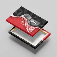 New Zealand Aotearoa Canvas Wall Art Kiwi Fern Maori Pattern Red Version LT05 - Polynesian Pride