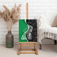 New Zealand Aotearoa Canvas Wall Art Kiwi Fern Maori Pattern Green Version LT05 - Polynesian Pride
