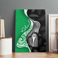 New Zealand Aotearoa Canvas Wall Art Kiwi Fern Maori Pattern Green Version LT05 - Polynesian Pride