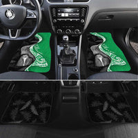 New Zealand Aotearoa Car Mats Kiwi Fern Maori Pattern Green Version LT05 Set 4pcs Green - Polynesian Pride
