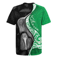 New Zealand Aotearoa Rugby Jersey Kiwi Fern Maori Pattern Green Version