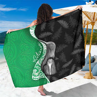 New Zealand Aotearoa Sarong Kiwi Fern Maori Pattern Green Version