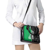 New Zealand Aotearoa Shoulder Handbag Kiwi Fern Maori Pattern Green Version