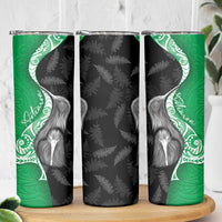 New Zealand Aotearoa Skinny Tumbler Kiwi Fern Maori Pattern Green Version