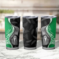 New Zealand Aotearoa Tumbler Cup Kiwi Fern Maori Pattern Green Version