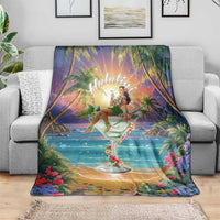 Aloha Hawaii Blanket Hula Martini Tropical Vibes - Polynesian Pride