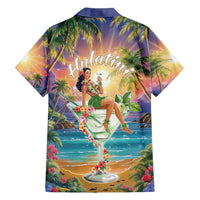 Aloha Hawaii Family Matching Off Shoulder Short Dress and Hawaiian Shirt Hula Martini Tropical Vibes LT05 - Polynesian Pride